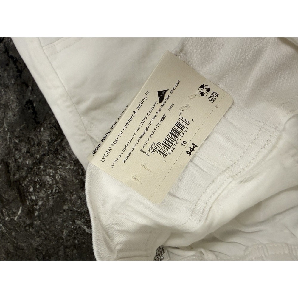a.n.a Womens Highest Rise Paperbag Denim Shorts Patch Pockets 4" Inseam White 10 - Picture 13 of 13